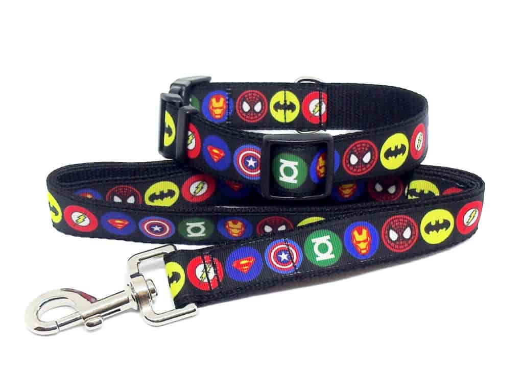 superhero collar and lead
