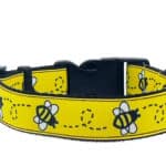 bee print dog collar