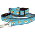 fox print collar and lead set