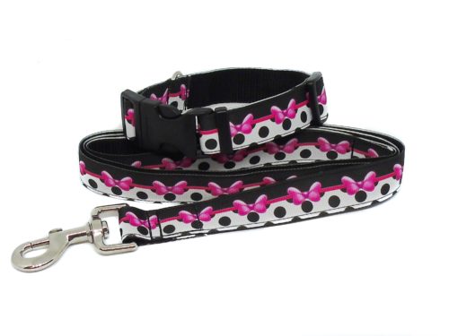 Pink Minnie Collar and Lead Set