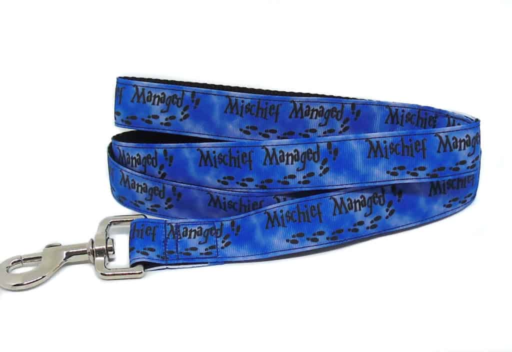 blue mischief dog lead