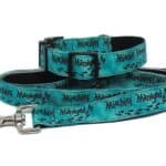 green mischief collar and lead set