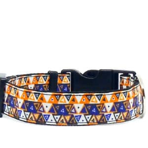 orange aztec dog collar