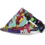 retro superheroes bandana fabric