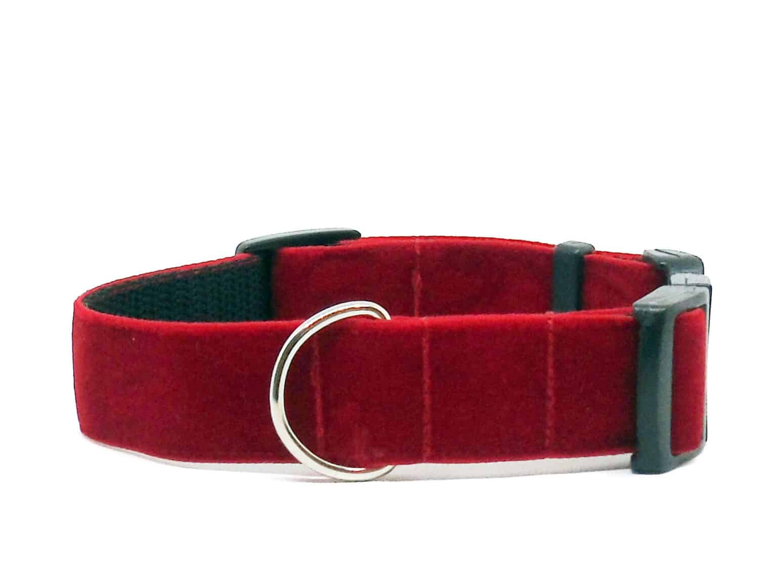 Red Velvet Dog Collar Dog Charmed