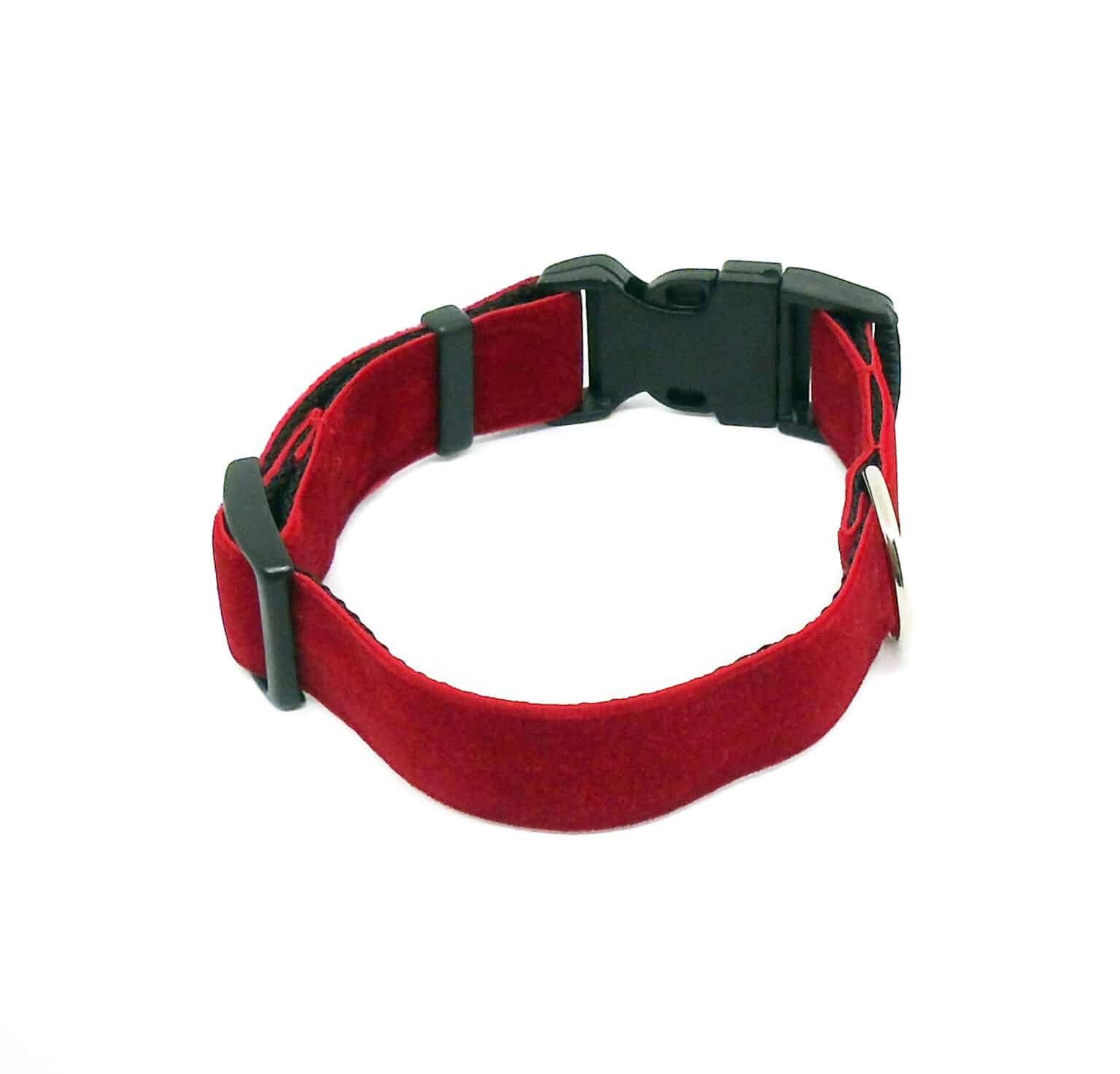 Red Velvet Dog Collar Dog Charmed