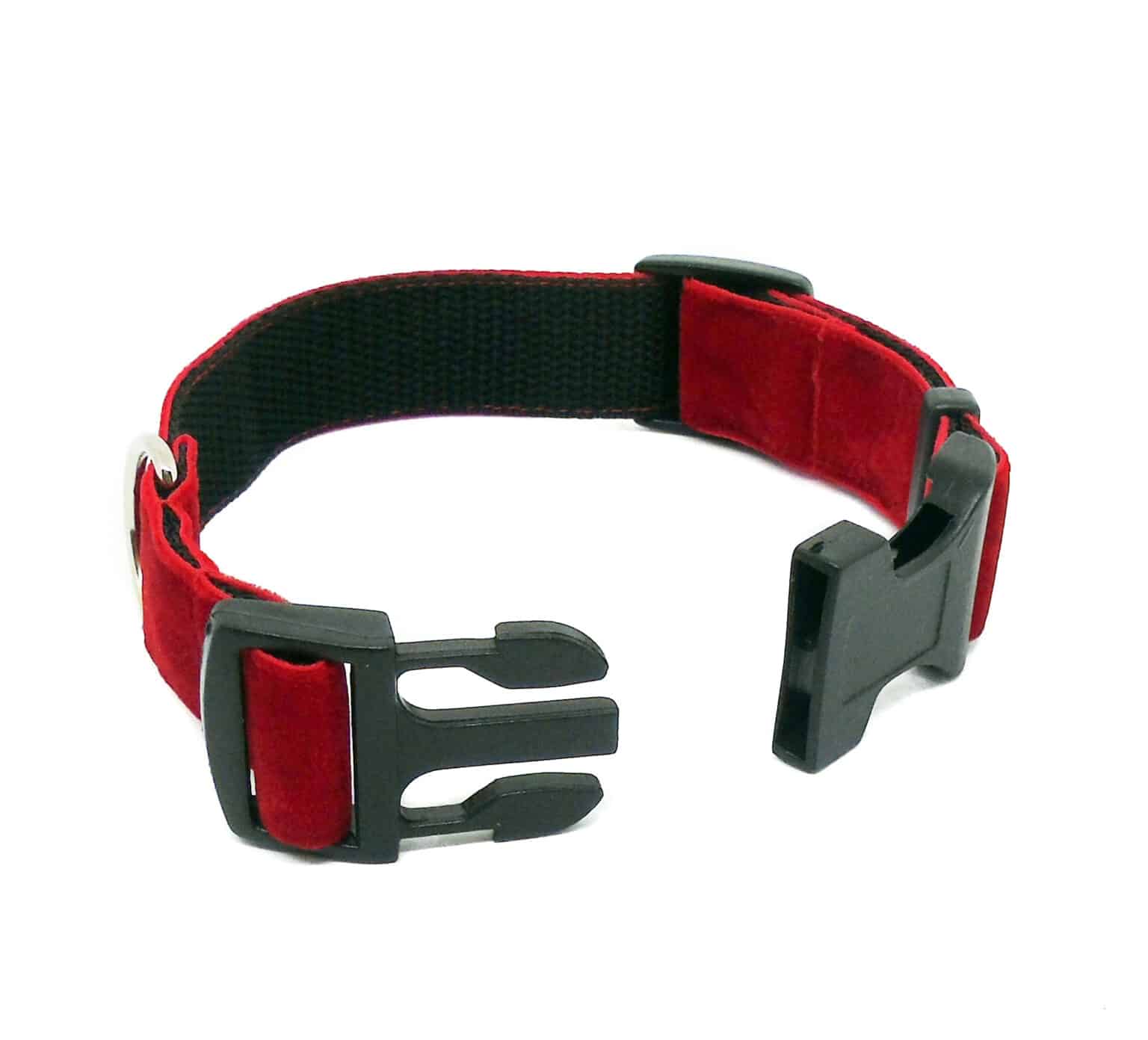 Red Velvet Dog Collar Dog Charmed