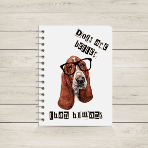 basset hound a5 notebook