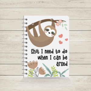 sloth a5 notebook