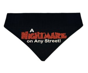 nightmare on elm street dog bandana